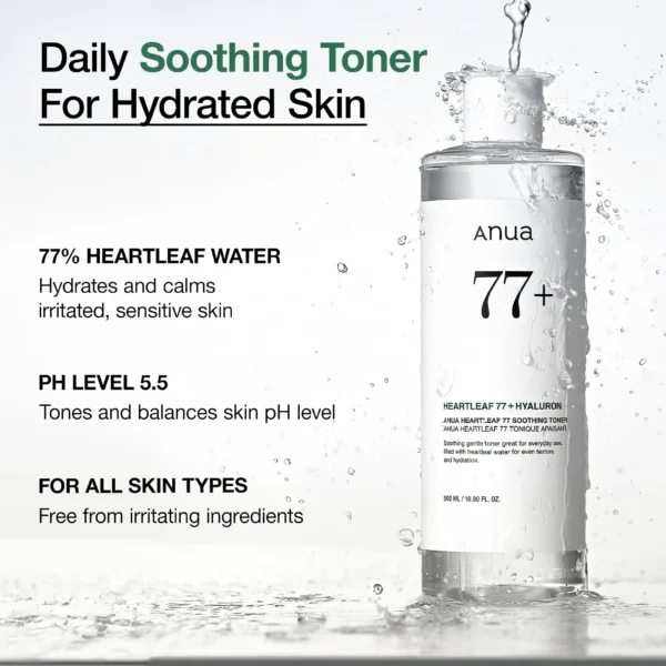 anua heartleaf 77% soothing toner